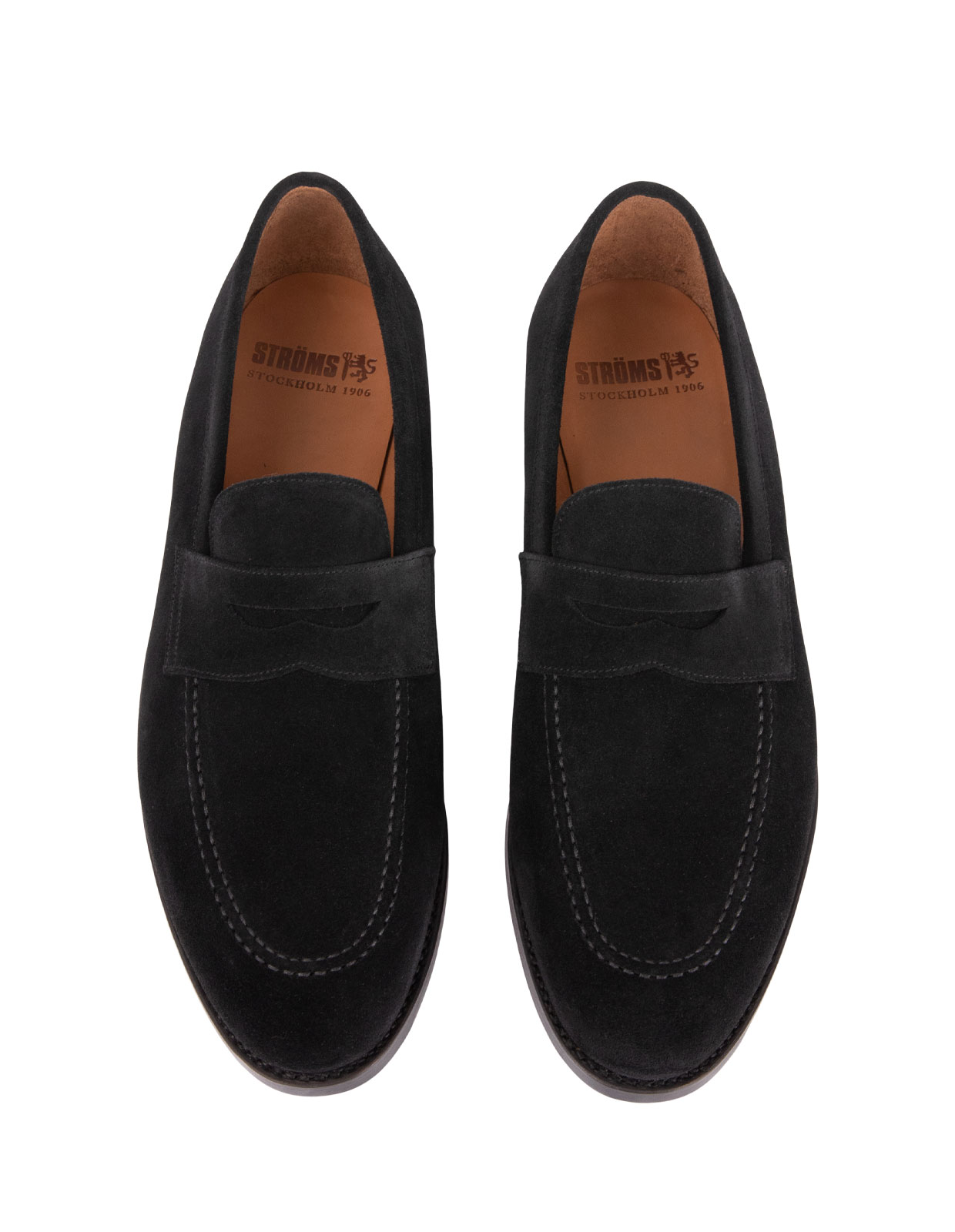 Penny Loafers Suede Black Stl 9