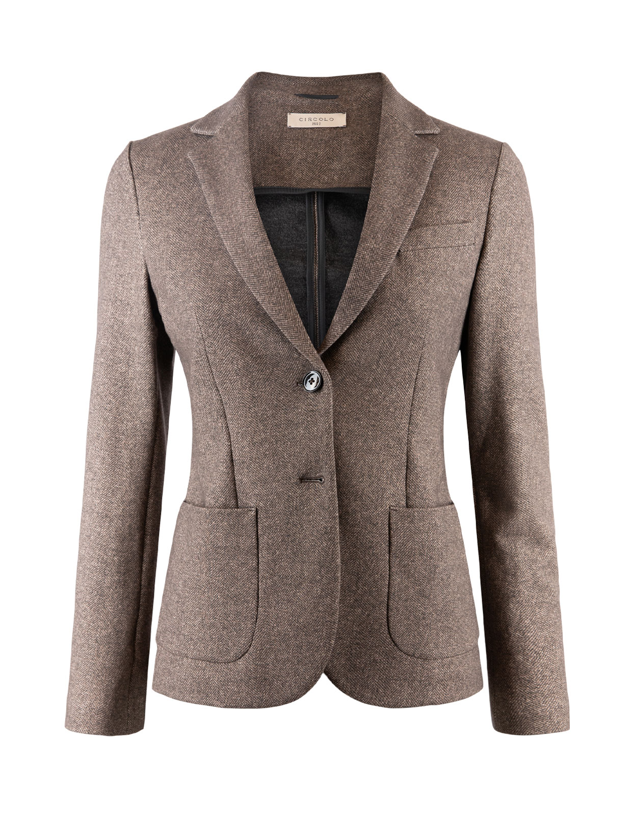 Herringbone Kavaj Brun