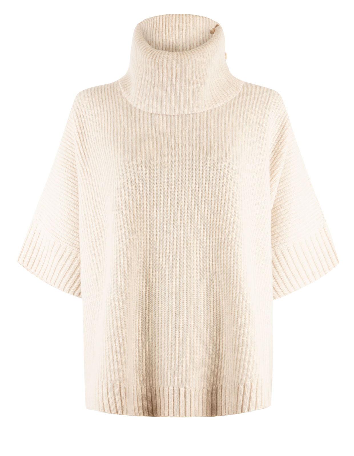 Poncho Merinoull Ljusbeige