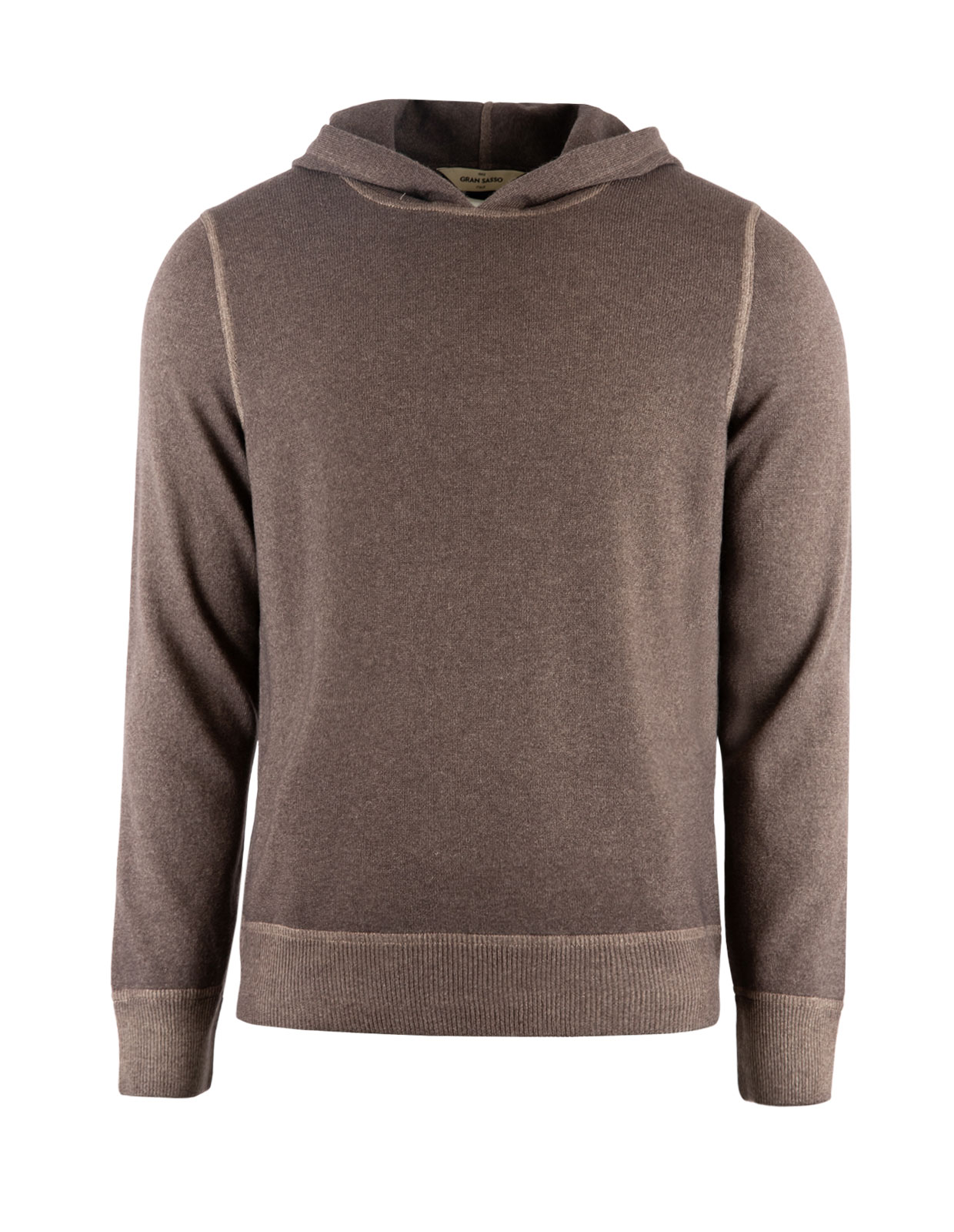 Huvtröja Ull/Cashmere Brun