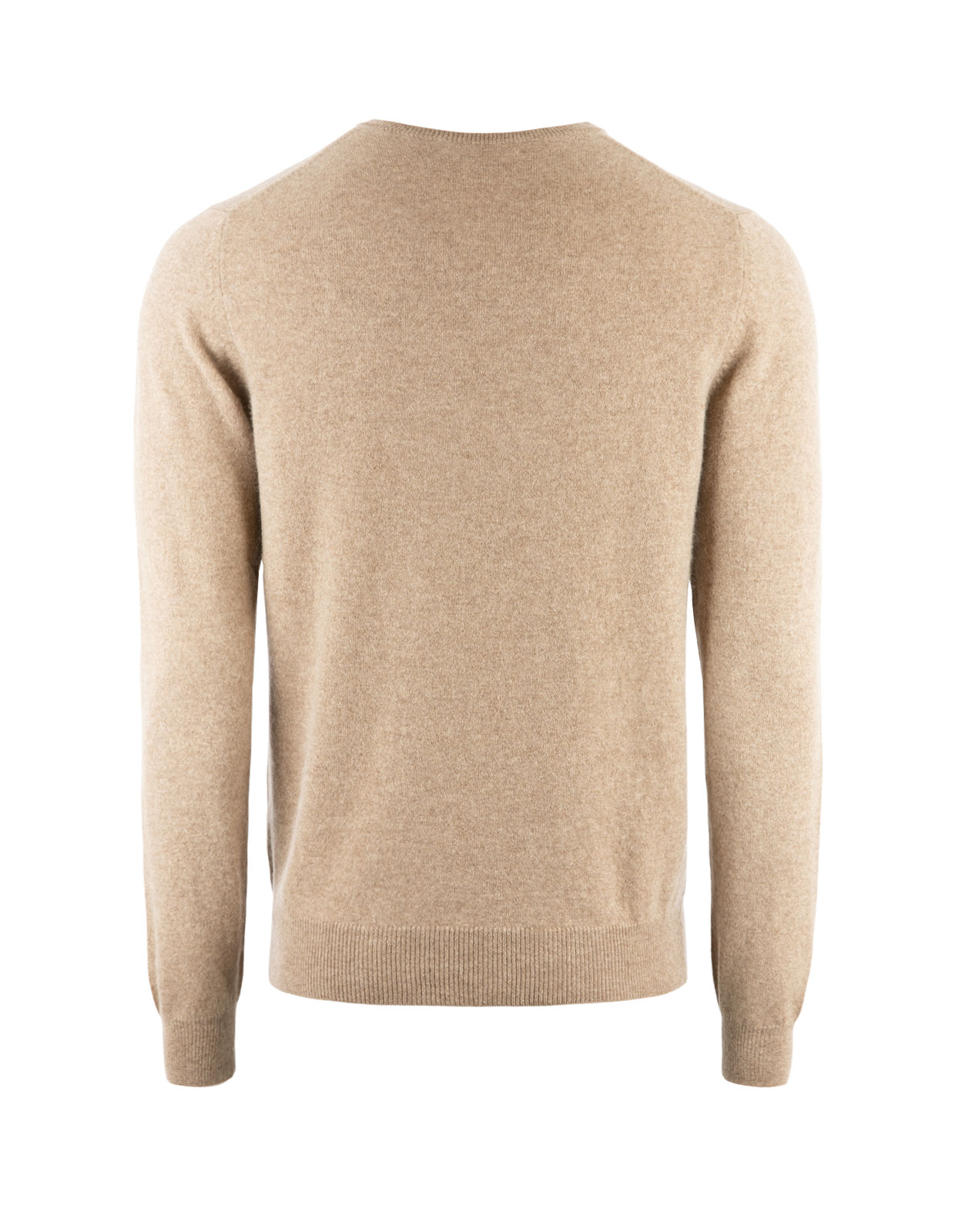 Rundhalsad Tröja Cashmere Beige Melerad Stl S