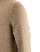 Tröja Rundhals Cashmere Beige Melerad