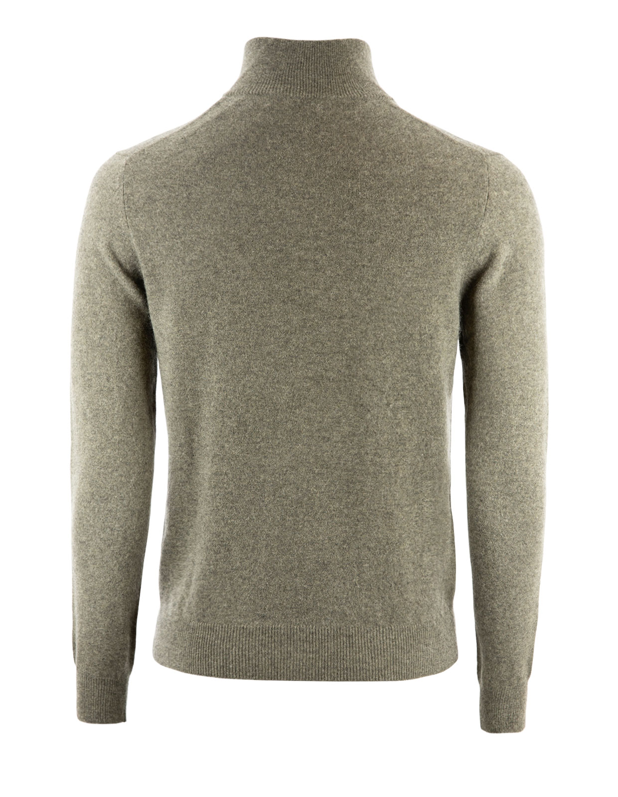 Half Zip Cashmere Grön Melerad Stl XXL