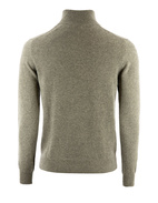 Tröja Zip Cashmere Grön Melerad XXL