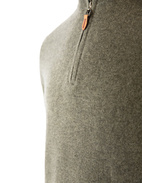 Half Zip Cashmere Grön Melerad Stl XXL