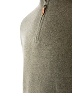 Tröja Zip Cashmere Grön Melerad