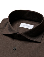 Slim Fit Skjorta Fyravägsstretch Brun