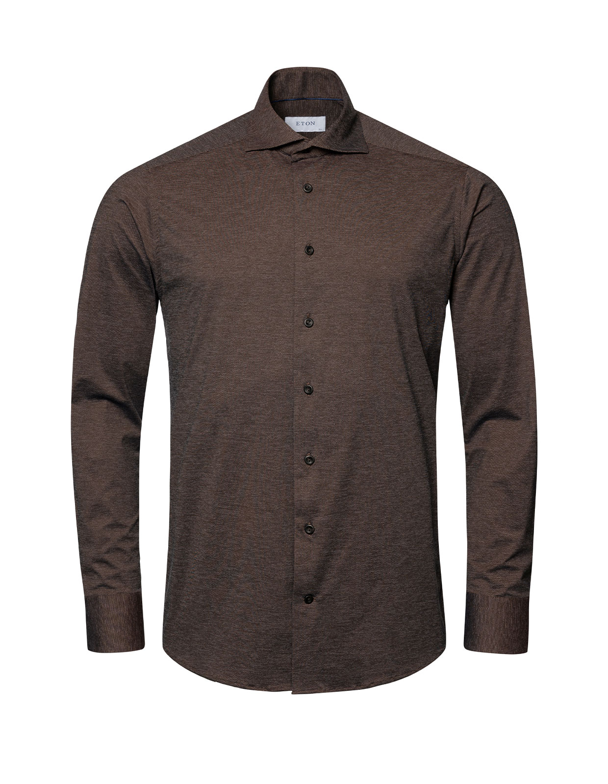 Contemporay Fit Skjorta Fyravägsstretch Brun