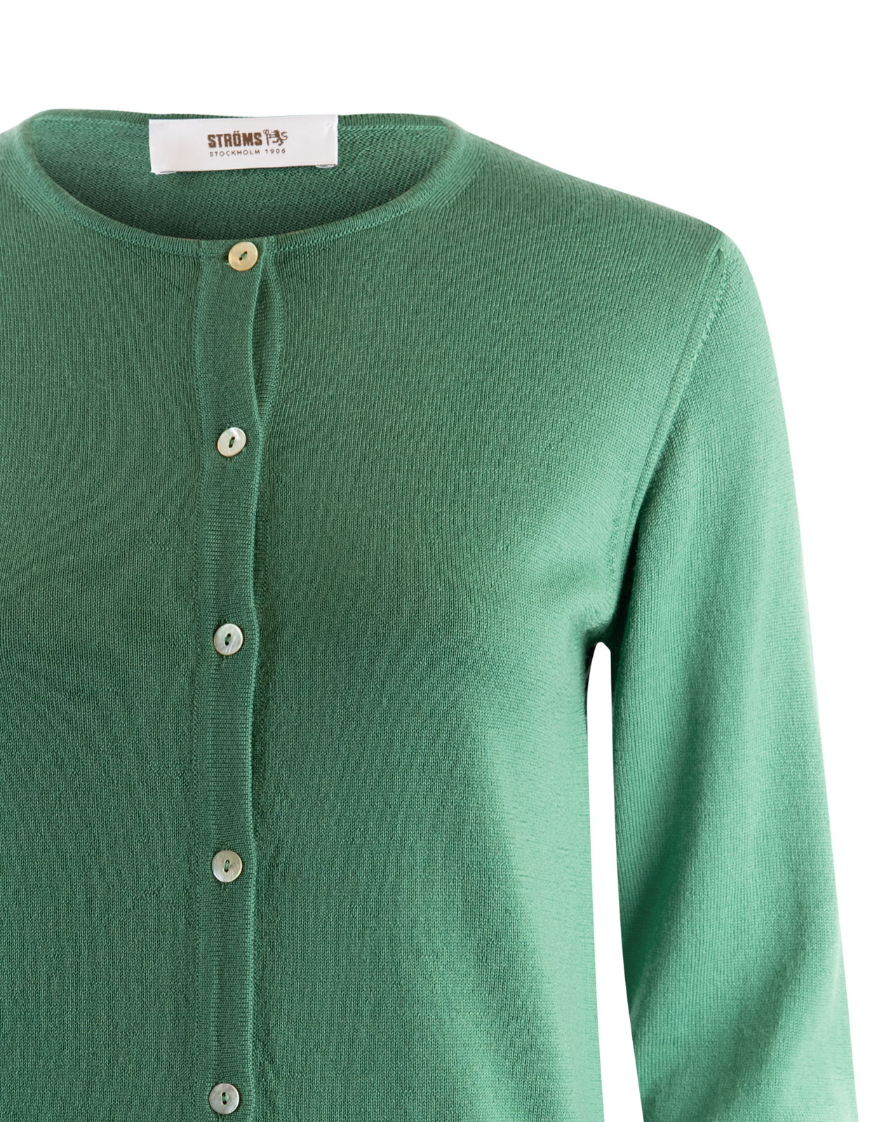 Cardigan Merinoull Grön XS