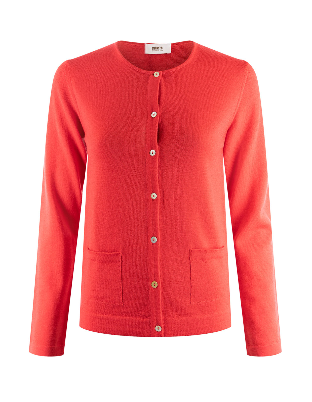 Cardigan Merinoull Röd
