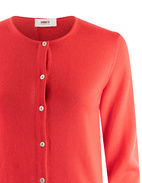 Cardigan Merinoull Röd