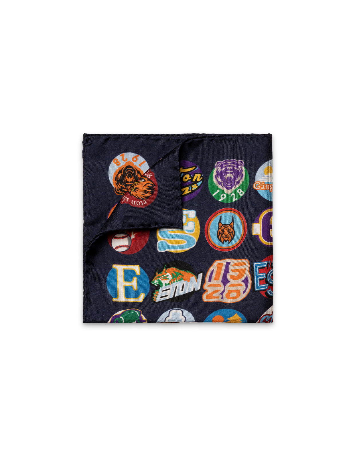 Hankie Näsduk Siden Navy