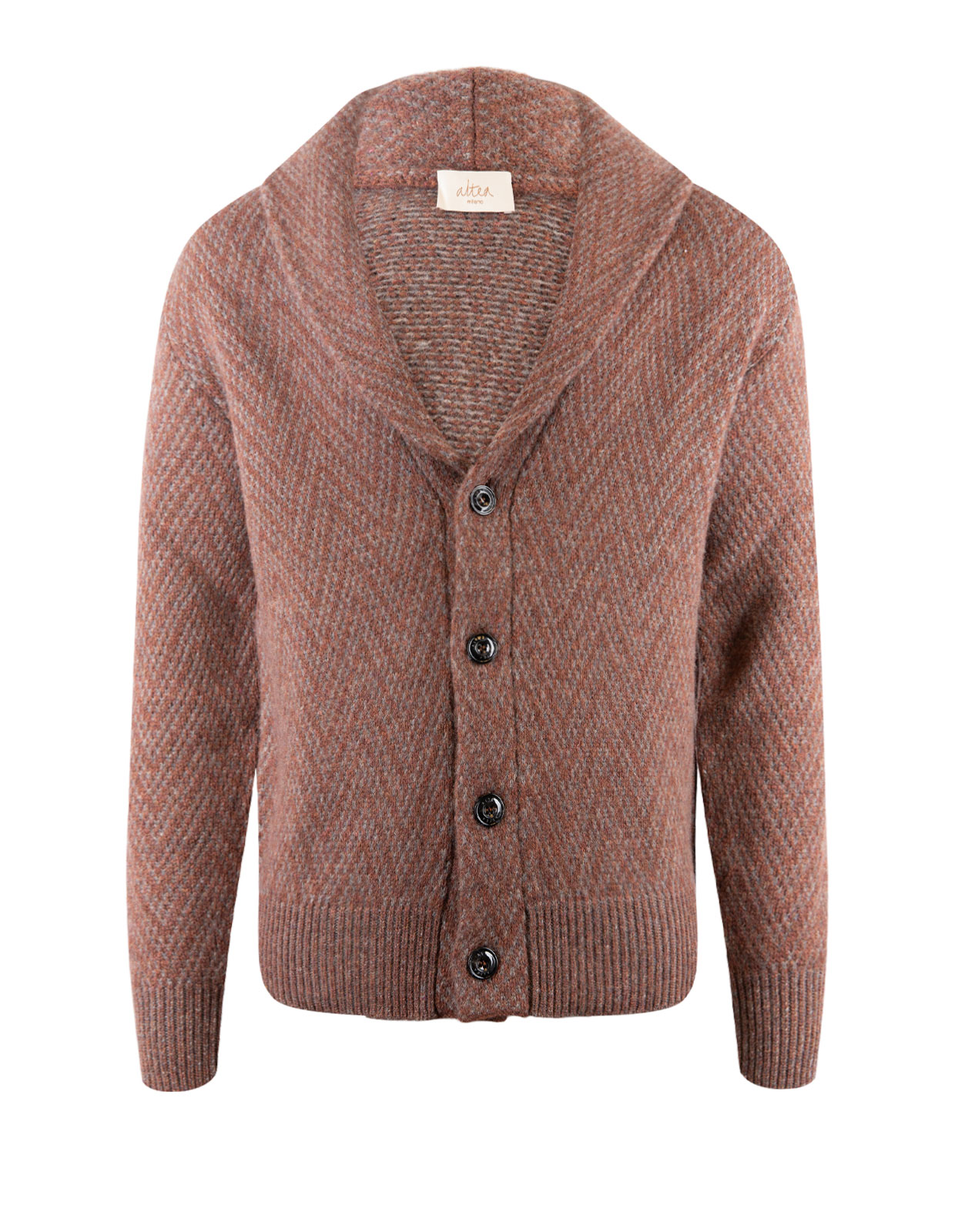 Shawl Cardigan Ull/Cashmere Rost/Grå