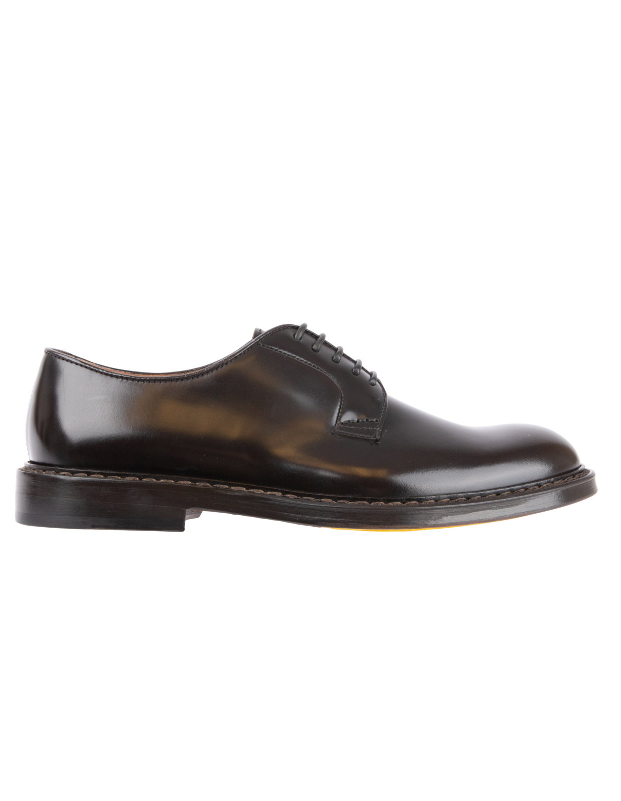 Derby Crimp Leather Dark Brown Stl 40