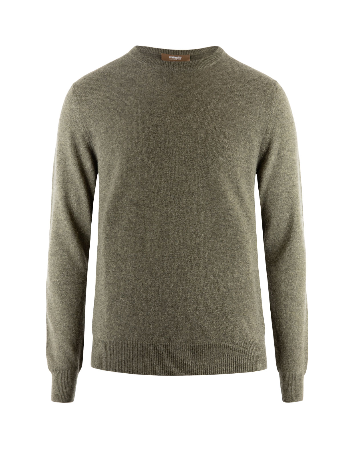 Tröja Rundhals Cashmere Grön Melerad