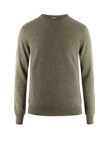 Tröja Rundhals Cashmere Grön Melerad