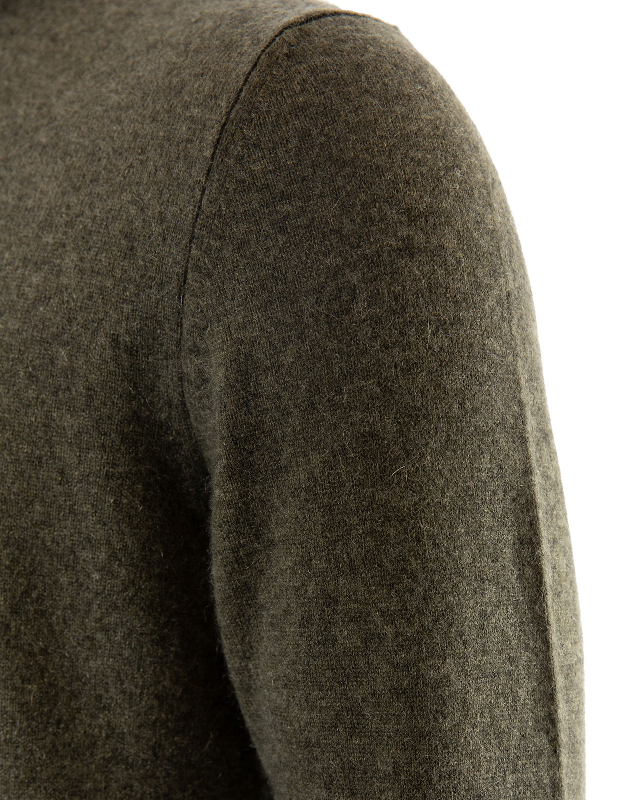 Tröja Rundhals Cashmere Grön Melerad M