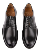 Derby Crimp Leather Black Stl 44