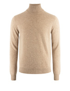 Polotröja Cashmere Beige Melerad Stl L