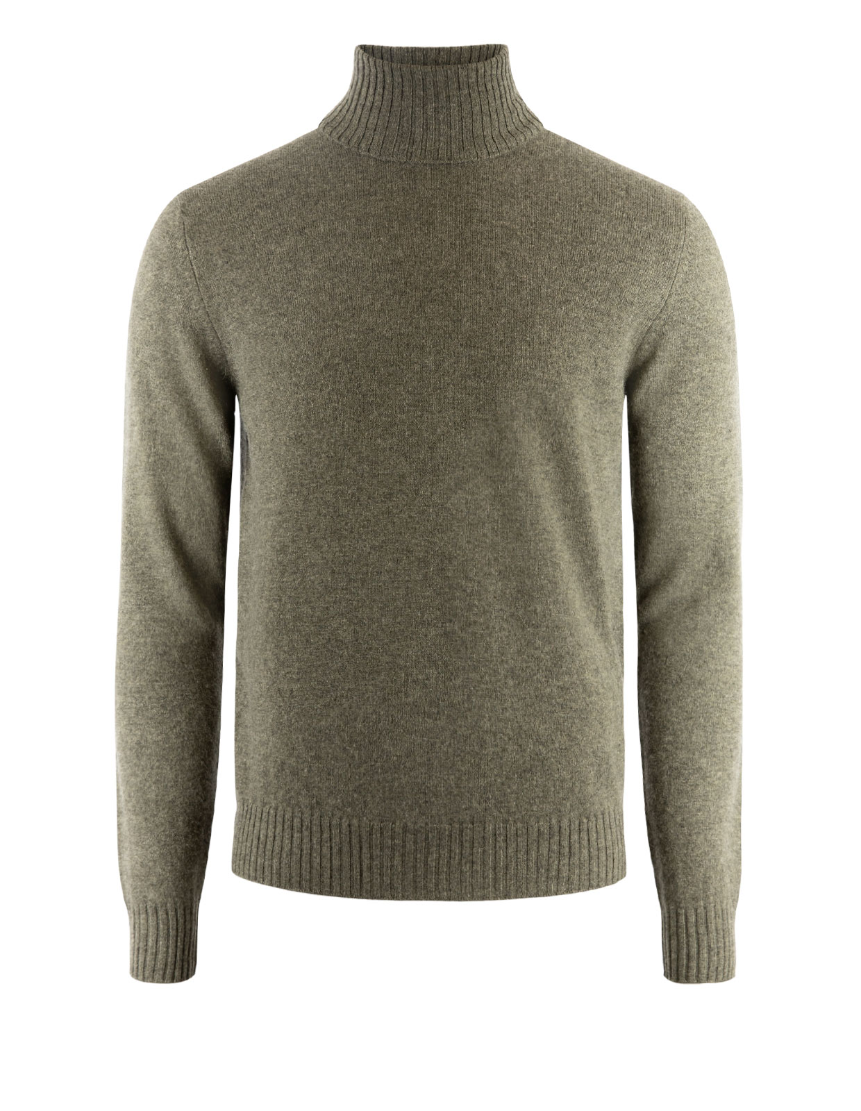 Polotröja Cashmere Grön Melerad Stl M