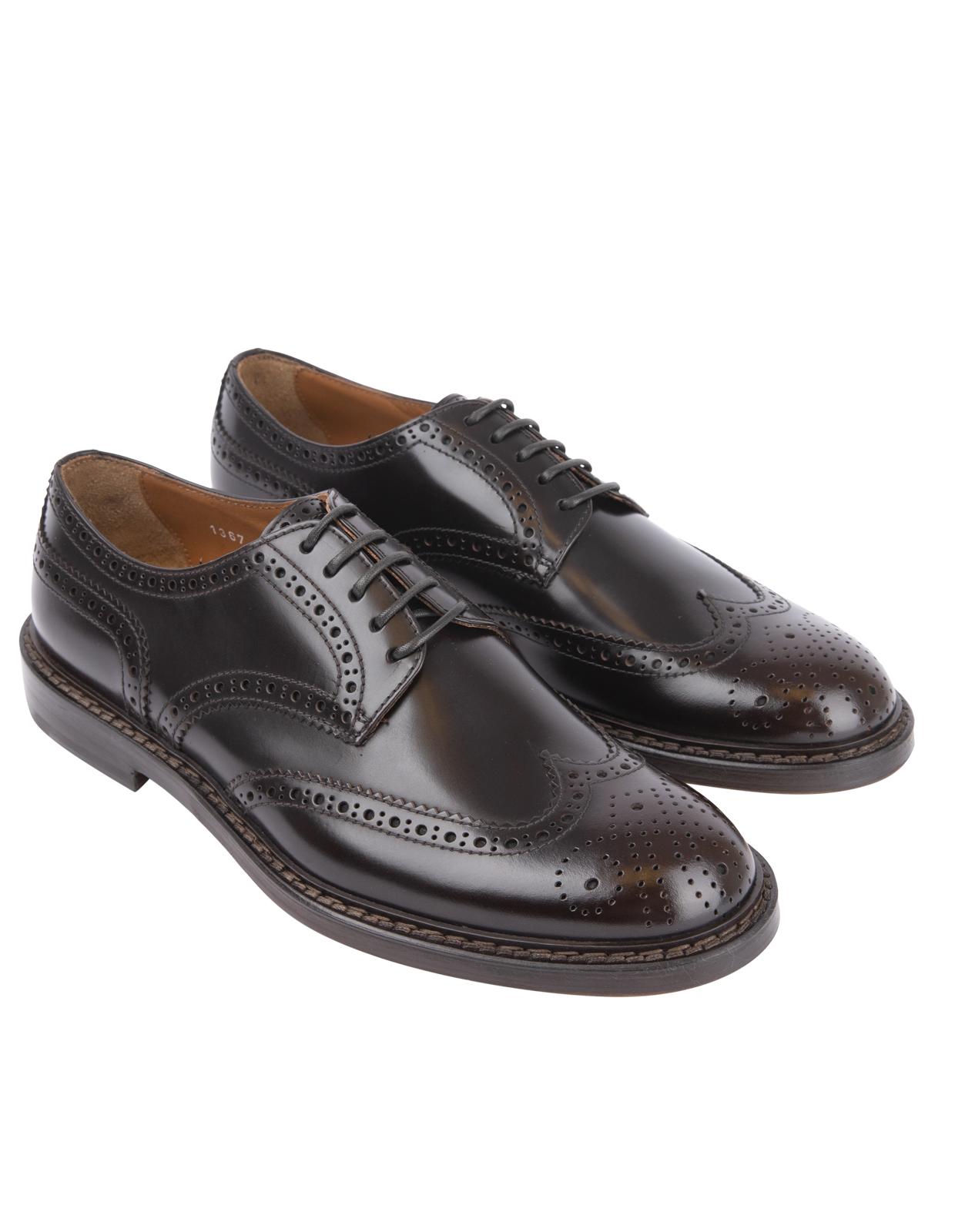 Derby Half Wing Brogues Dark Brown Stl 41