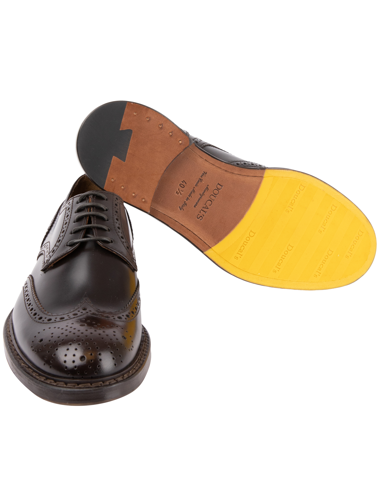 Derby Half Wing Brogues Dark Brown Stl 45