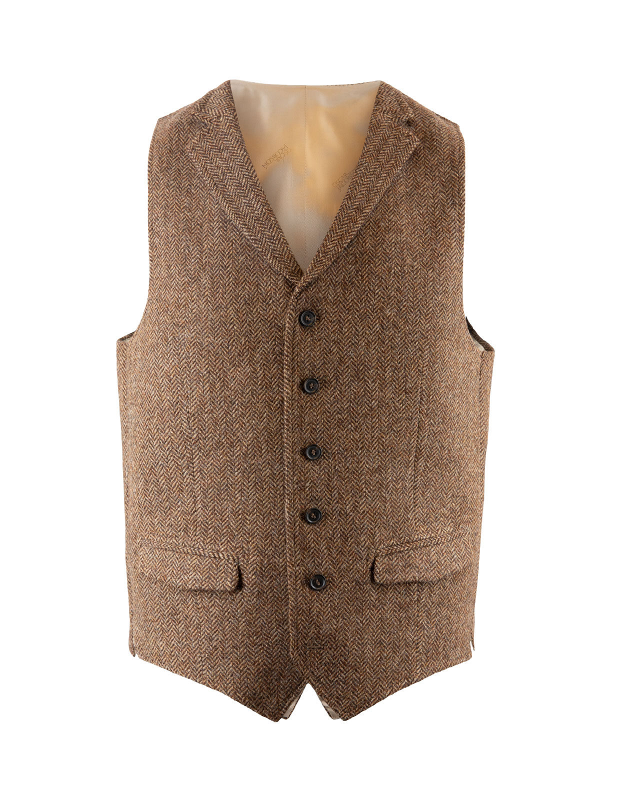 City Väst Tweed Fiskben Brun