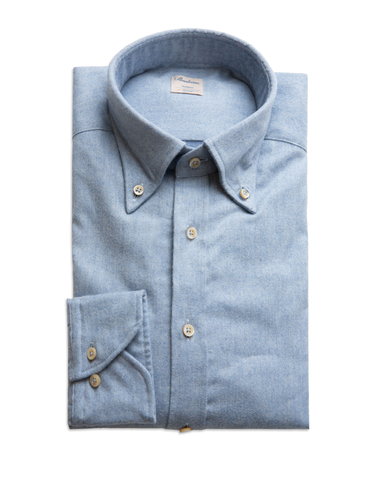 Fitted Body Skjorta Flanell Ljusblå