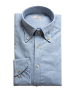 Fitted Body Skjorta Flanell Ljusblå