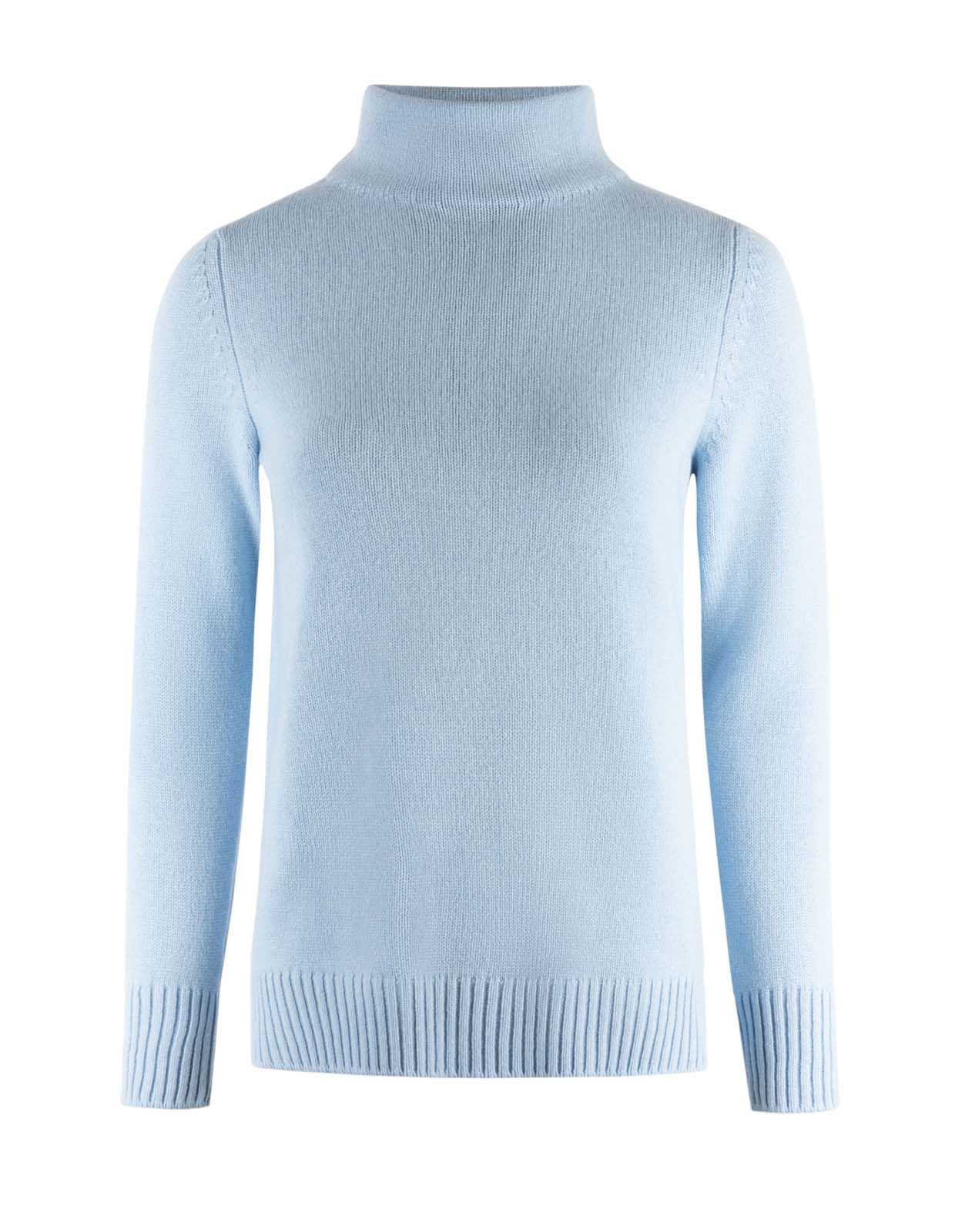 Polotröja Ull/Cashmere Ljusblå