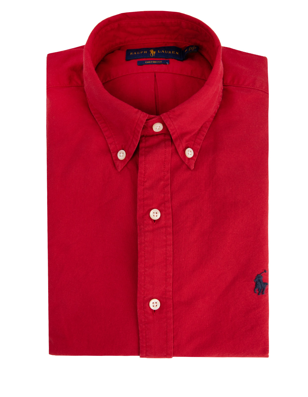 Custom Fit Oxford Shirt Red