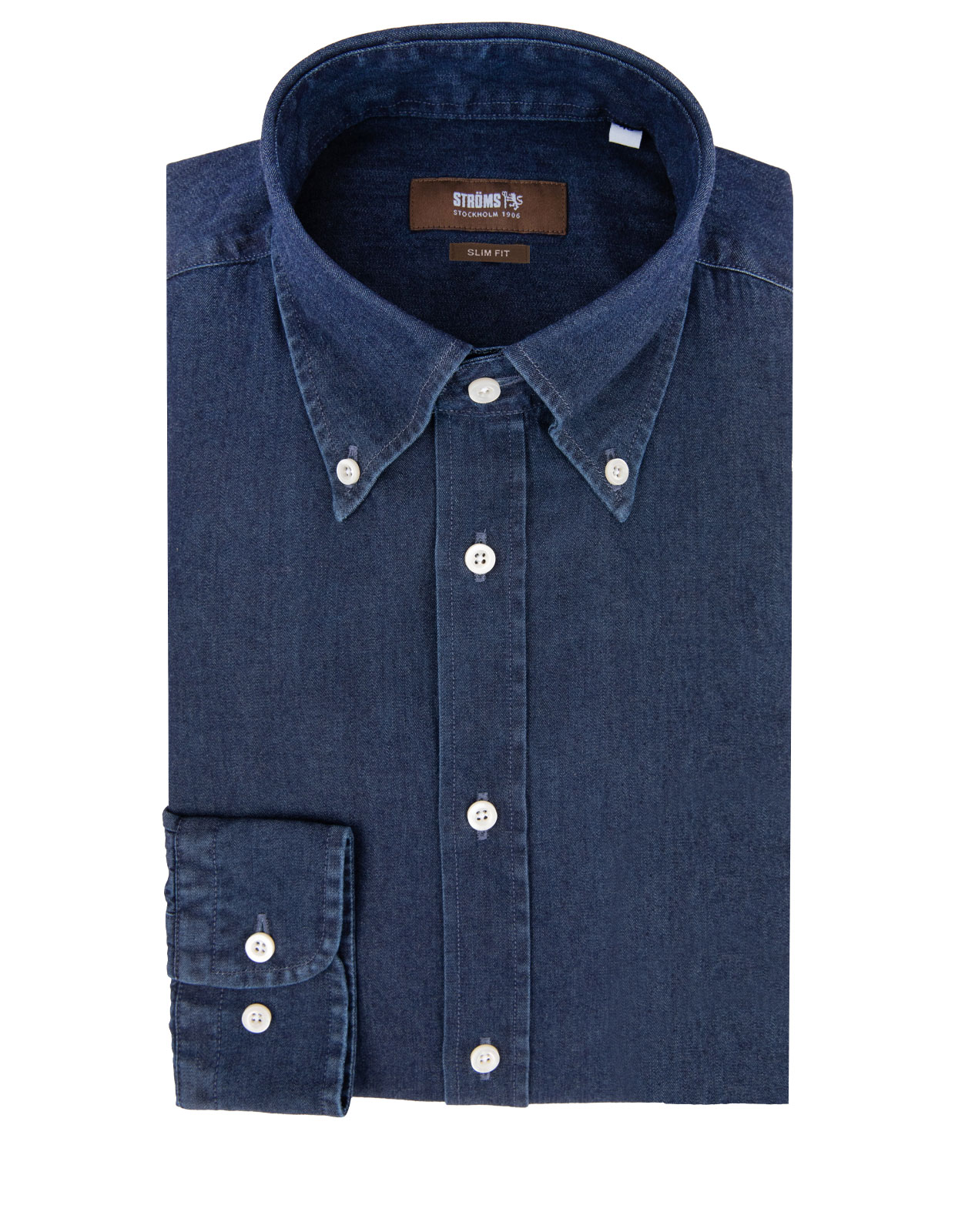 Slim Fit XLÄ Skjorta Denim Mörkblå Slim Fit XLÄ Skjorta Denim Mörkblå