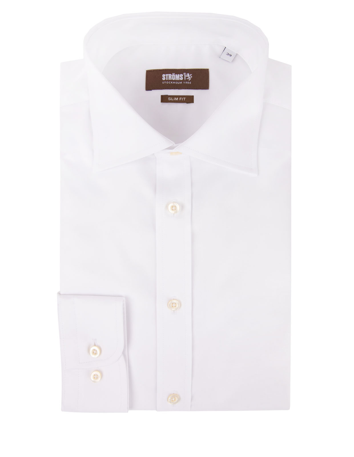 Slim Fit Skjorta Bomull White Stl 39