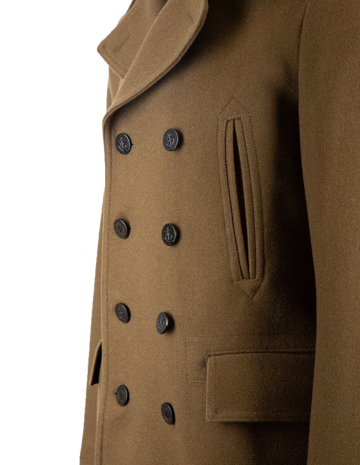 Churchill Peacoat Grön Stl XXL