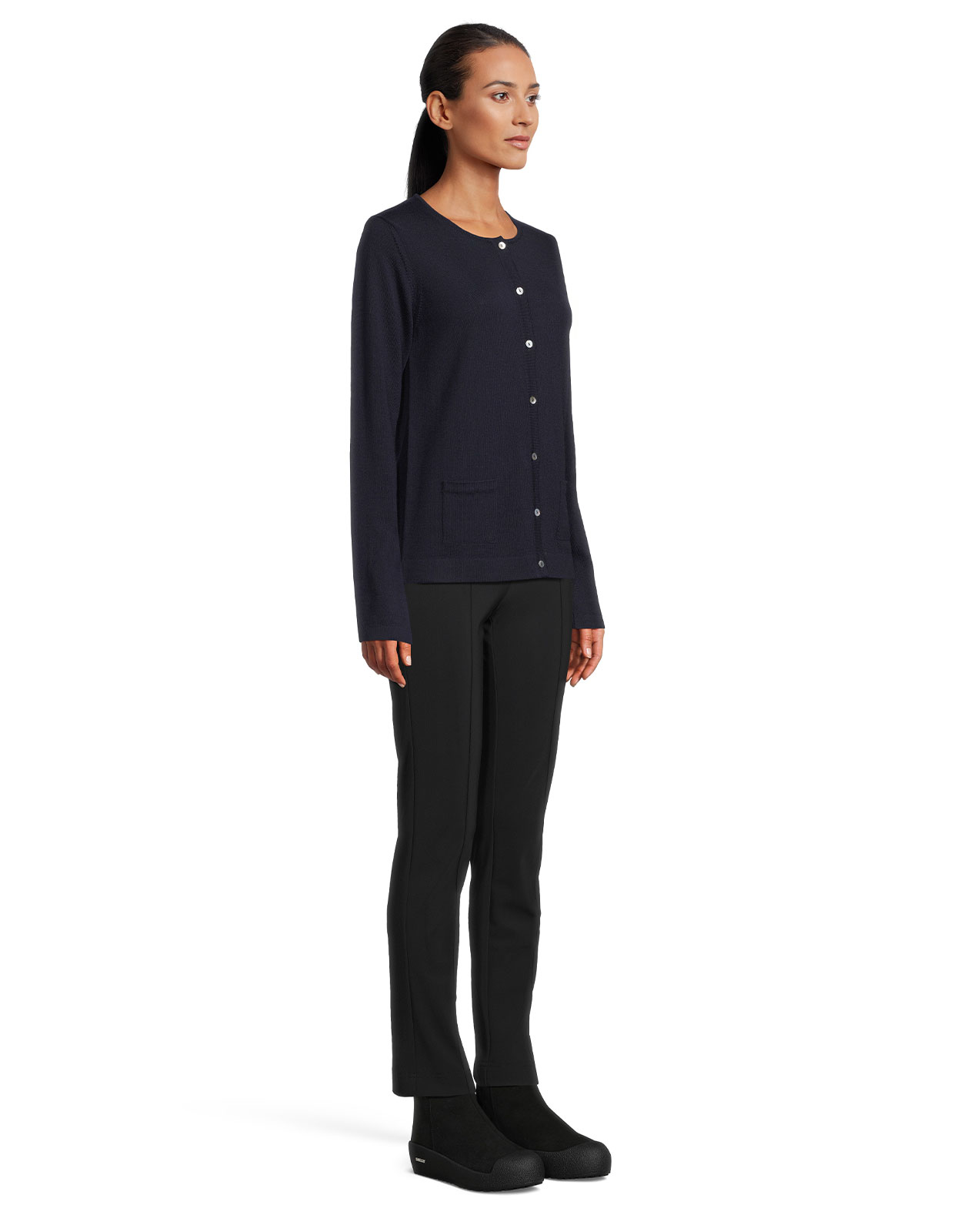 Cardigan Rundhals Navy Stl L