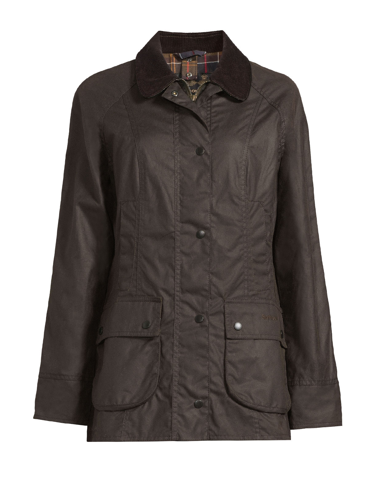 Classic Beadnell Waxed Jacket Olive Stl 8