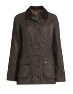 Classic Beadnell Waxed Jacket Olive Stl 10