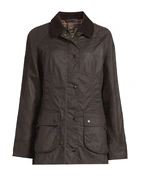 Classic Beadnell Waxed Jacket Olive 10