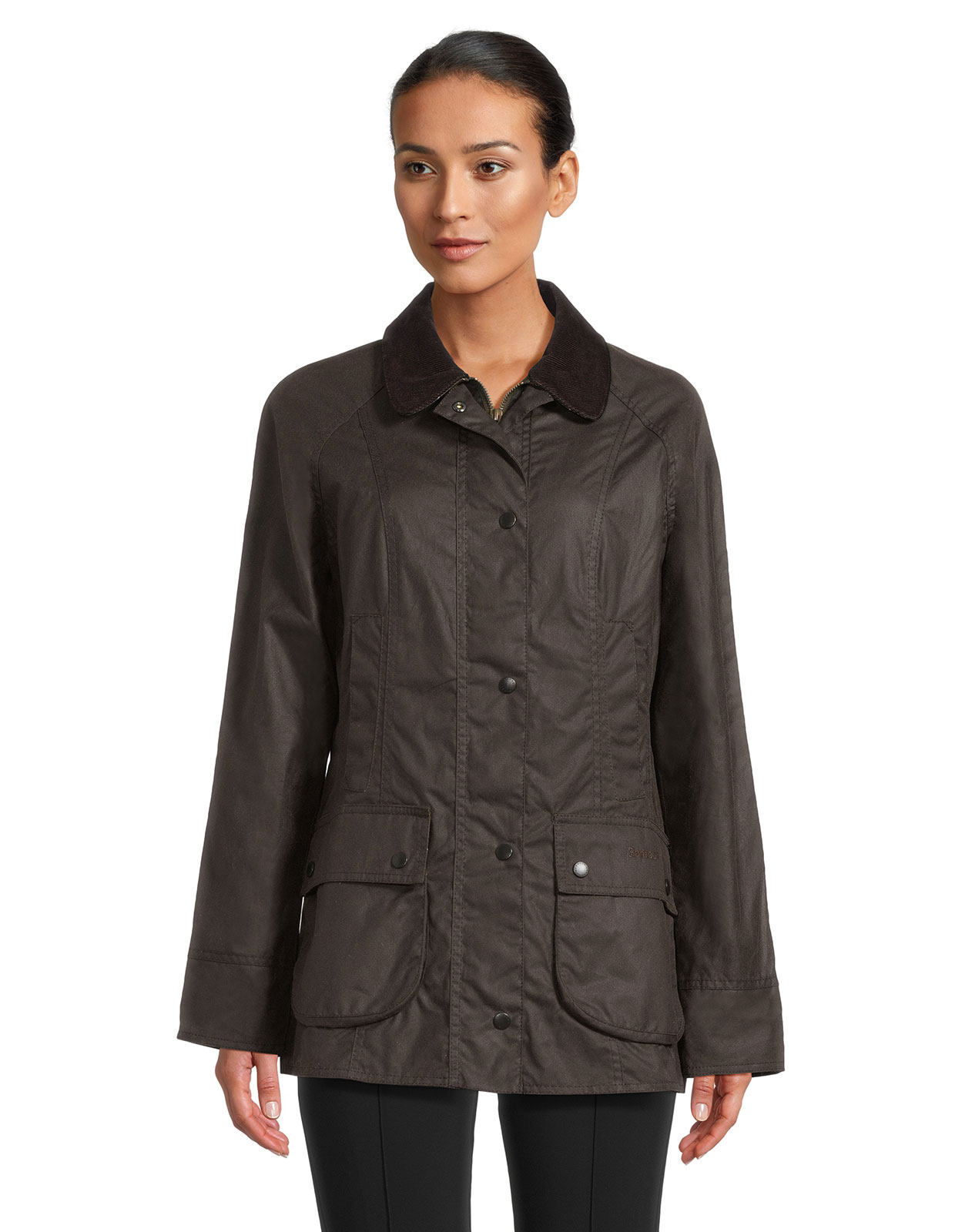 Classic Beadnell Waxed Jacket Olive 10