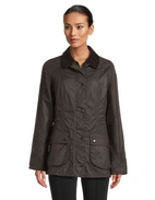 Classic Beadnell Waxed Jacket Olive 10