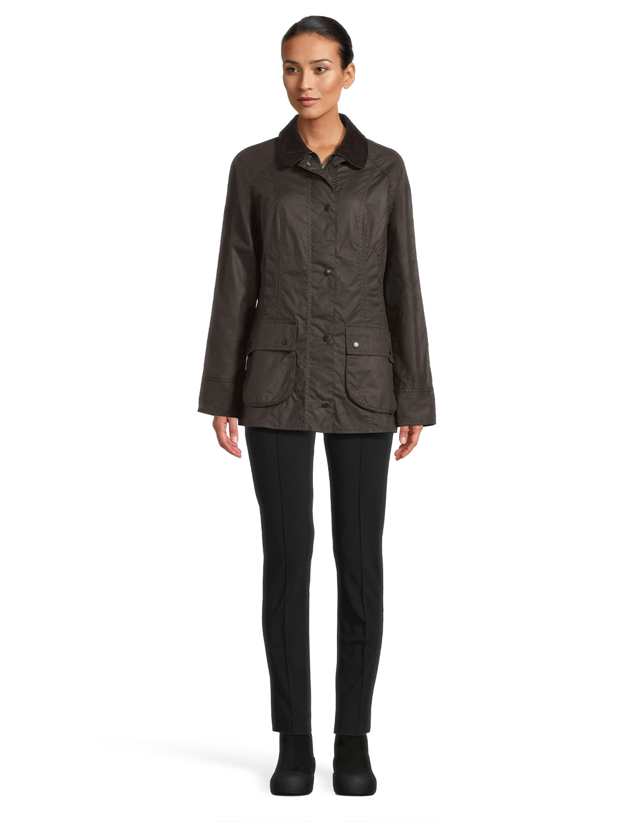 Classic Beadnell Waxed Jacket Olive 10