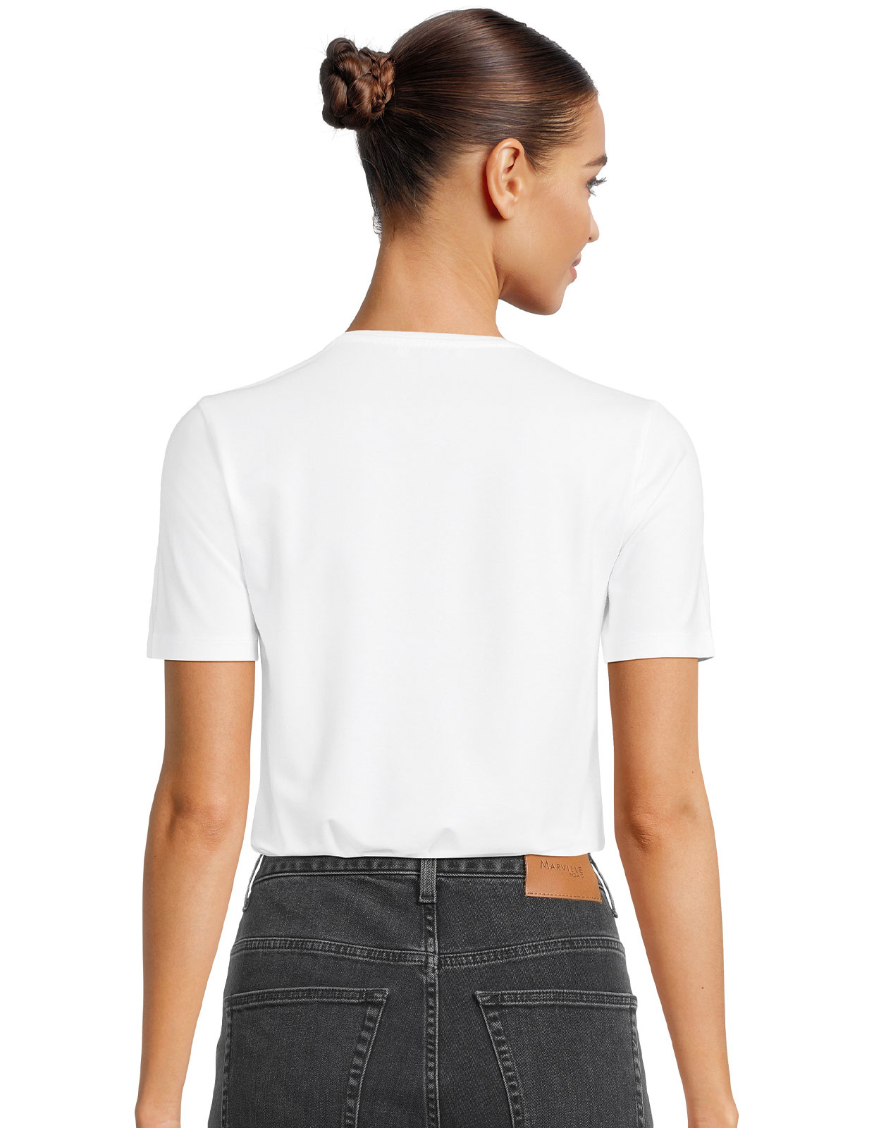 Samina Cotton Jersey T-Shirt Vit