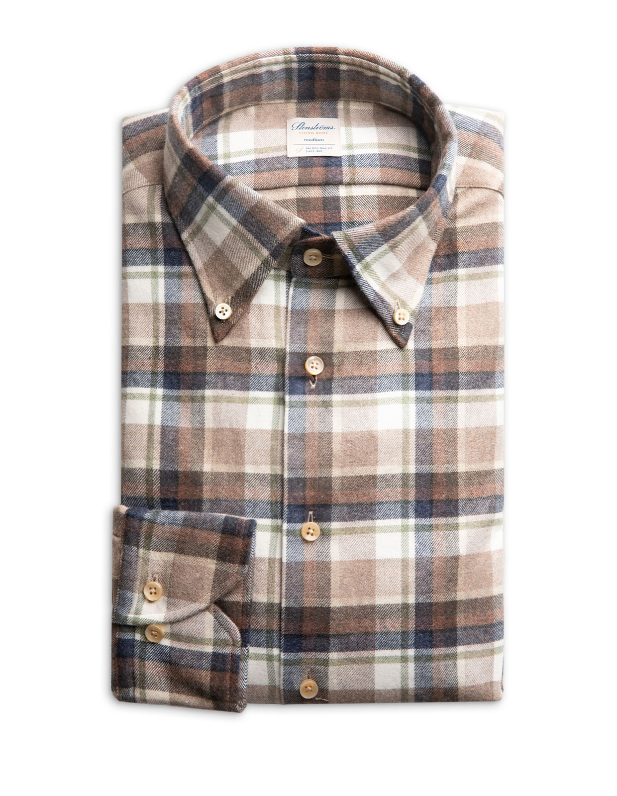 Fitted Body Skjorta Brun/Beige