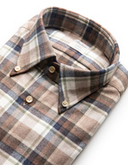 Fitted Body Skjorta Brun/Beige Stl XXL