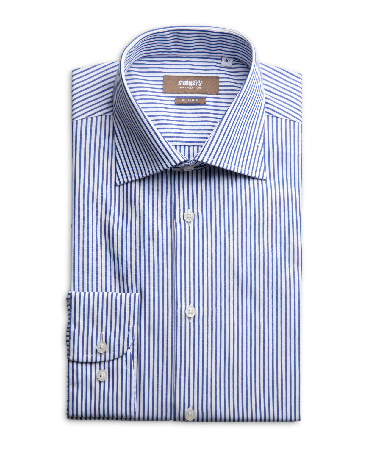 Slim Fit Skjorta Blå/Vit Slim Fit Skjorta Blå/Vit