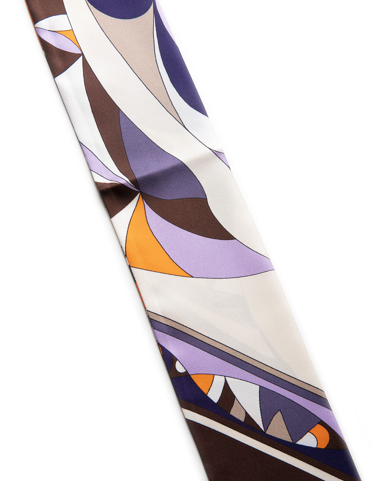 Twilly Scarf Siden Brun/Orange