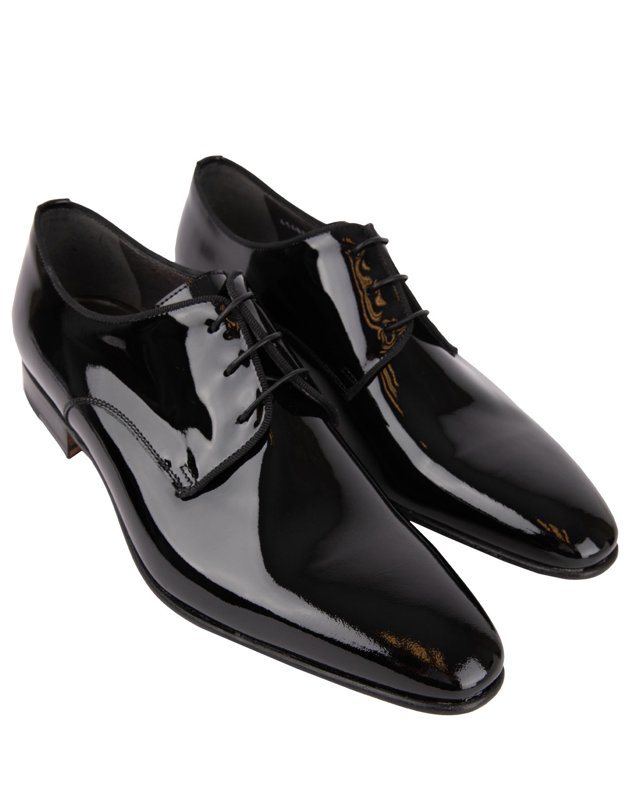 Lille Patent Leather Derby Shoes Black Stl 7.5