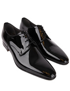 Lille Patent Leather Derby Shoes Black