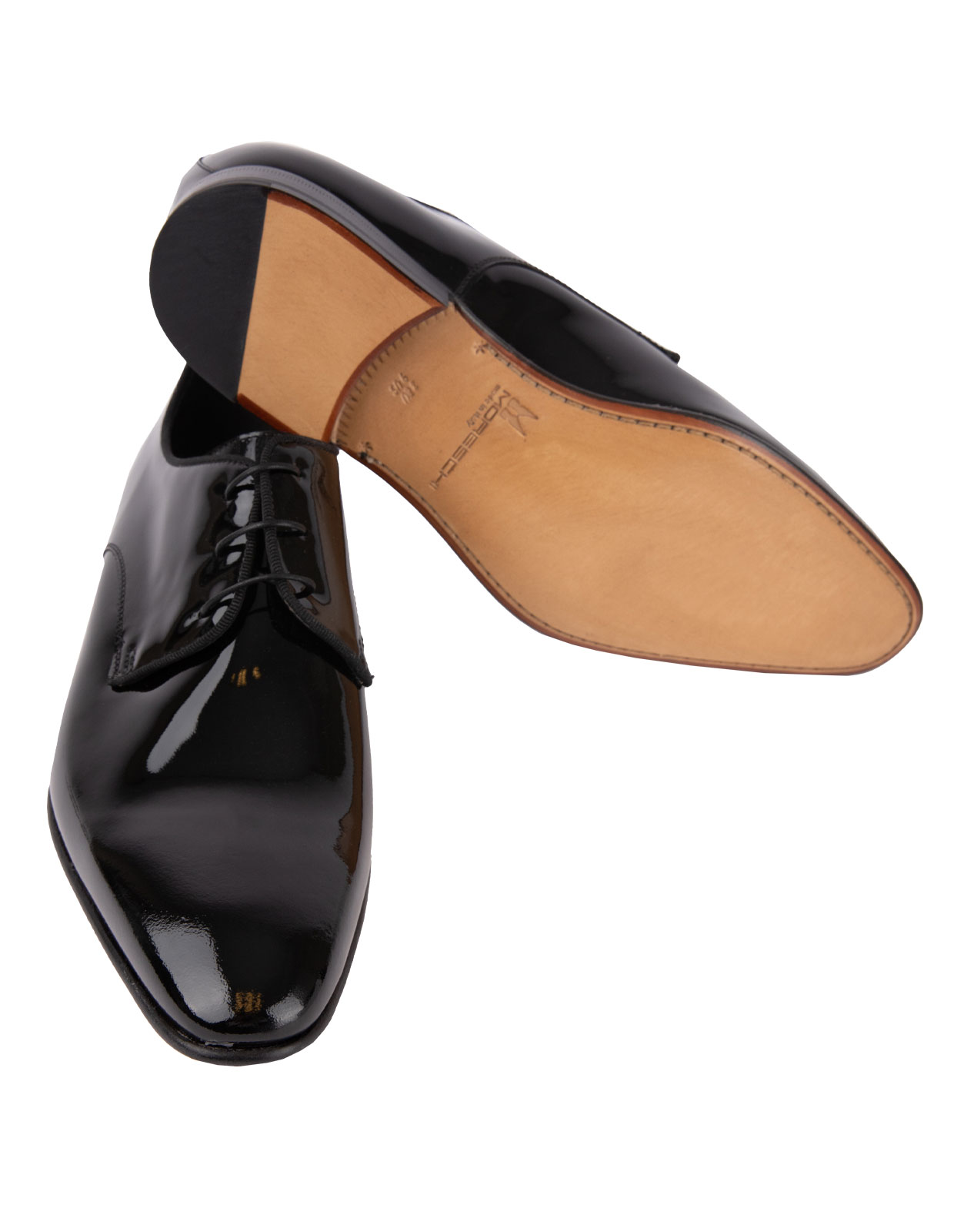 Linz Patent Leather Derby Shoes Black Stl 8