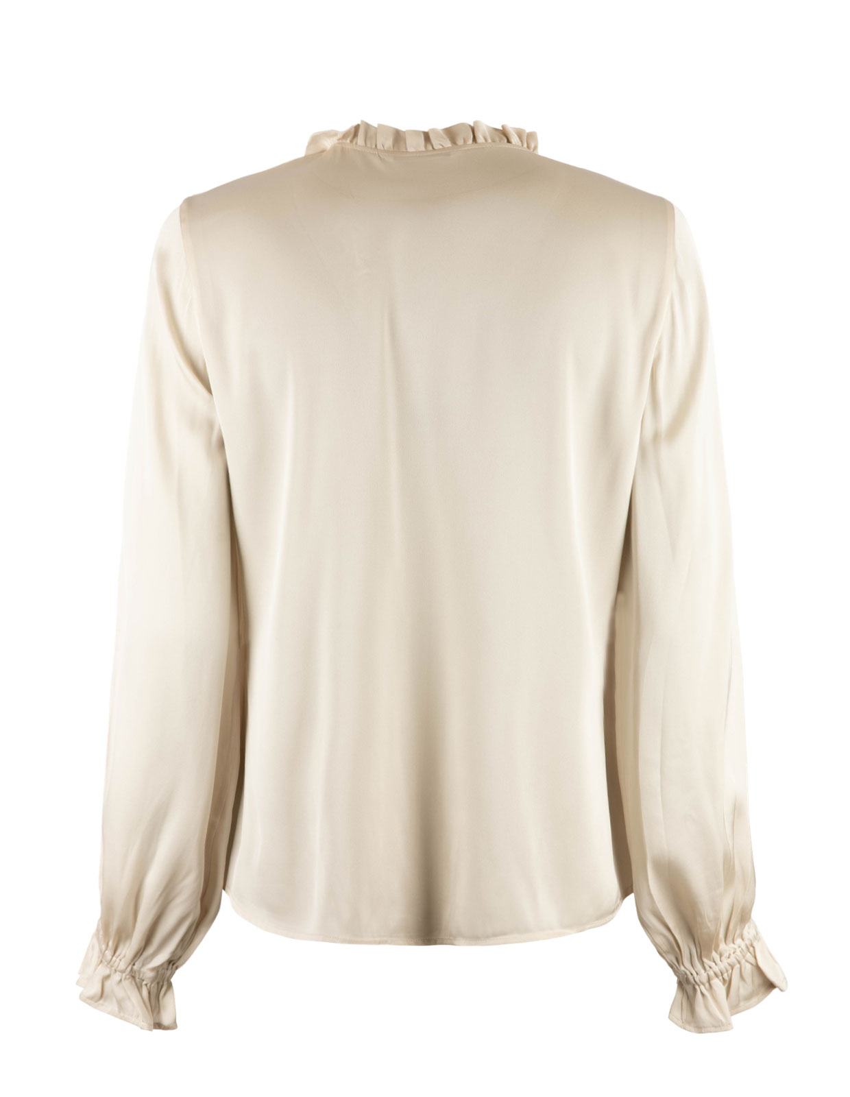 Fanny Blus Siden Benvit